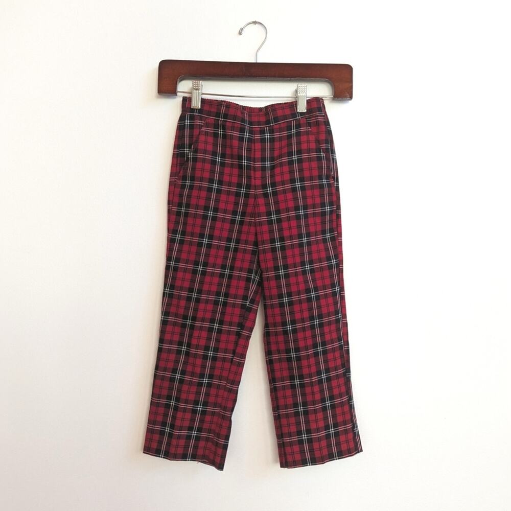 Class Club 5T Red Tartan Plaid Pants Boys Christmas